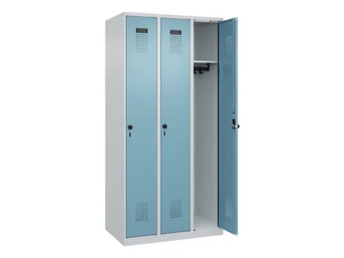 locker,HxBxD 1850x900x500mm,3vak,vak B 300mm,draaigrendel