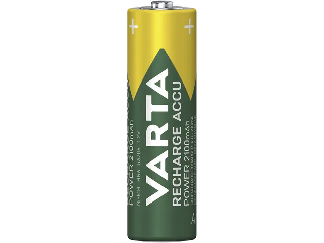 Batterij oplaadbaar Varta AA 2100mAh blister a 2 stuks