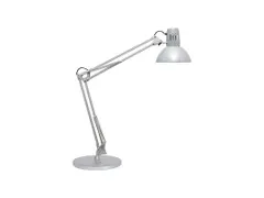 Bureaulamp MAUL Study voet excl.LED lamp E27 zilver
