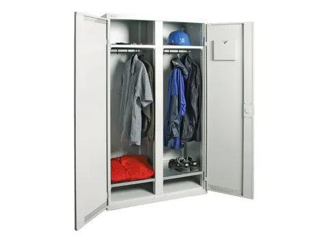 Garderobekast 1800x1000x500mm 2 Vakken Staal Romp Ral7035