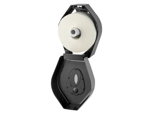PlastiQline Toiletpapier jumborol dispenser mini kunststof zwart