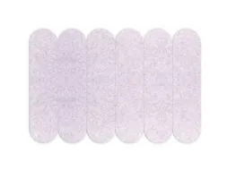 Akoestische PET-vilt ovale stroken lichtgrijs 30x120cm 6 stuks