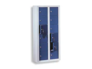 lockerkast,HxBxD 1100x485x250mm,2x6vakken,cil.-slot,RAL5010 - 1