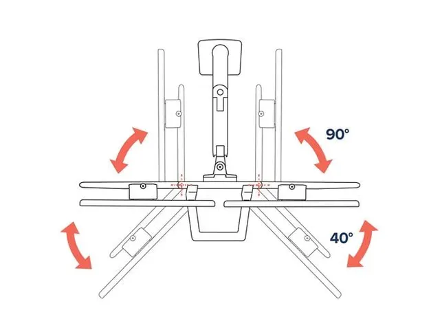 HX Desk Dual Monitorarm 2 Schermen Mat Zwart