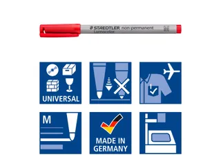 Viltstift Staedtler OHP Lumocolor 315 Non Permanent 1.0mm Assorti 4st - 5