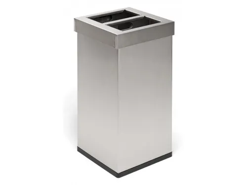 Design Afvalbak Carro Mix 2 x 52.5 Liter Mat RVS