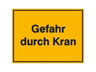 aanwijzingsbord,Gevaar door kraan!,aluminium gemerkt,gemoffeld - 1