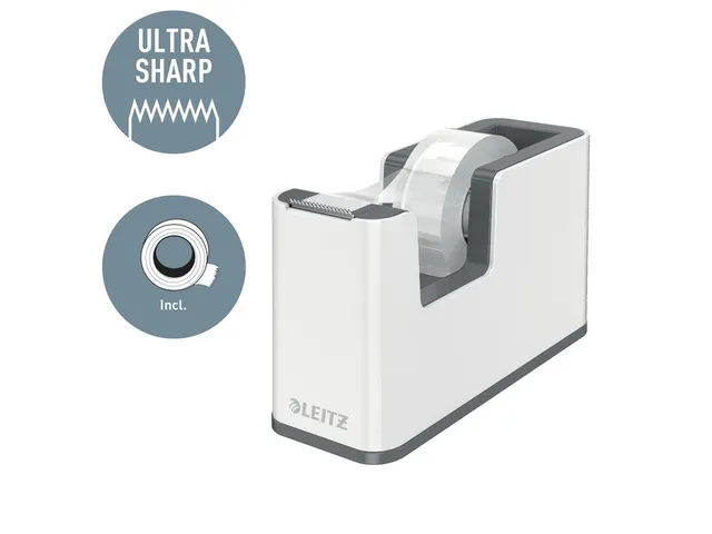 Plakbandhouder Leitz WOW wit/grijs