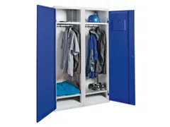 Garderobekast 1800x1000x500mm 2 Vakken Staal Romp Ral7035