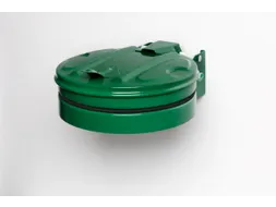 Afvalverzamelaar 120 Liter Wand Plaatstaal Met Deksel Groen