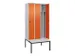 locker voor scheiding van kleding,HxBxD 2120x900x815mm,3vak