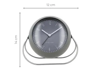Wekker NeXtime Bubble alarm clock 11x8cm grijs metaal - 8
