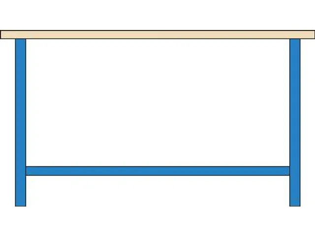 Werkbank Hxbxd 840x2000x700mm Ral 7035 Front Ral 7035