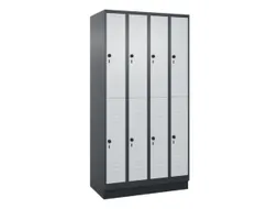 dubbeldekse locker,HxBxD 1950x1000x500mm,4x2vak.,vak B 250mm