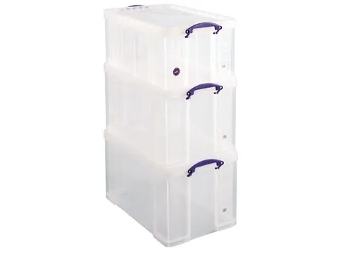 Voordeelpakket Opbergdoos 2 x 84 liter en 1 x 64 liter transparant
