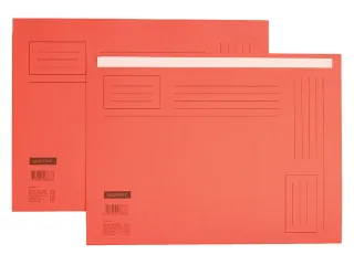 Vouwmap Quantore Folio ongelijke zijde 250gr rood - 1