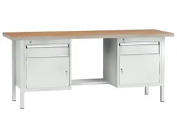 Werkbank Hxbxd 840x2000x700mm 2laden 150mm Ral5010 Front Ral5010