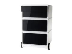 Verrijdbaar Ladeblok 642x390x436mm 4laden Romp Wit Front Zwart