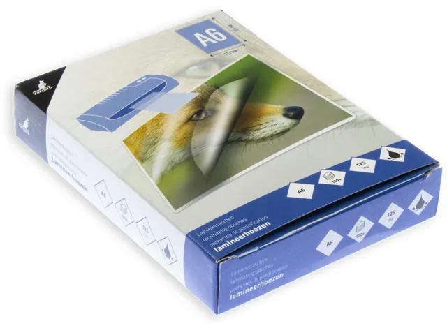 Pochette de plastification Kangaro 125 micron 100 flles A6 111x154mm