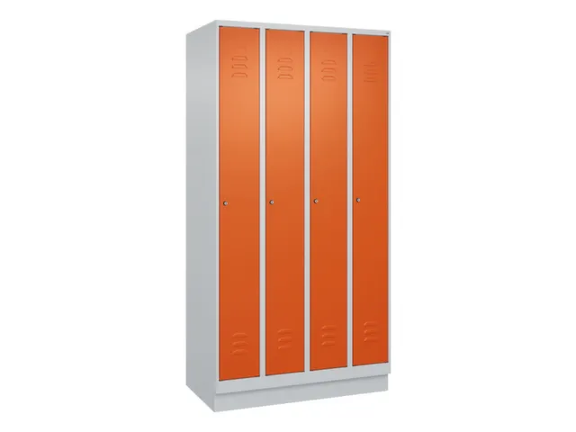 locker,HxBxD 1950x1000x500mm,4vak,vak B 250mm,cil.-slot,sokkel