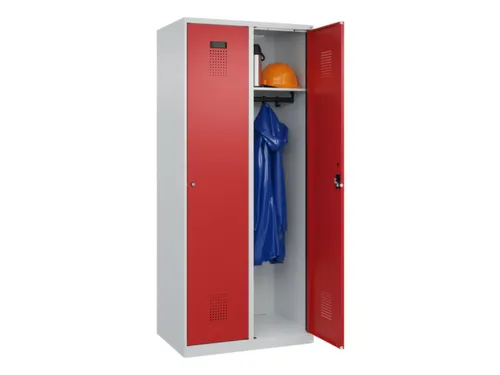locker,HxBxD 1850x800x500mm,2vak,vak B 400mm,cil.-slot,staand op vloer