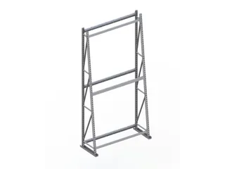 magazijnrek voor profielen,grondveld,eenzijdig,HxBxD 3000x1400x500mm - 3