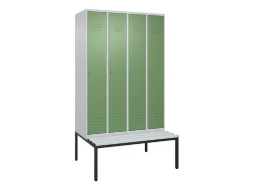 locker voor scheiding van kleding,HxBxD 2120x1200x815mm,4vak
