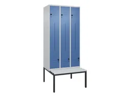 Z-garderobekast,HxBxD 2120x900x815mm,6vak,vak B 300mm,draaigrendel