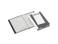 Showalbum Foldersys A5 PP 20 tassen zwart met frontsheet