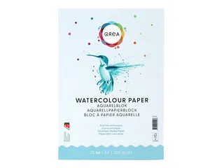 Aquarelblok Qrea A4 20vel 200gr gelijmd - 1