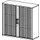 jaloeziedeurkast HxBxD 1150x1200x430mm 2xhouten vloer romp onyxgrijs