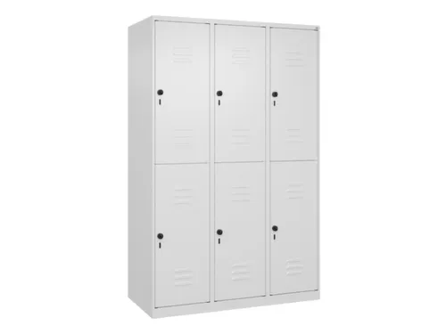 dubbeldekse locker,HxBxD 1850x1200x500mm,3x2vak.,vak B 400mm