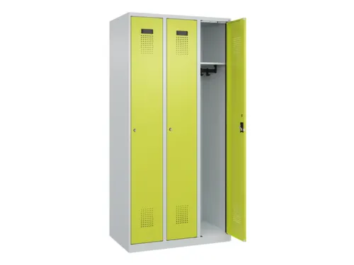 locker,HxBxD 1850x900x500mm,3vak,vak B 300mm,cil.-slot,staand op vloer