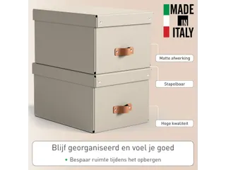 Leitz Puro Opbergdoos met deksel medium 17L set van 2 beige - 9