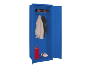 kleding-/wasgoedkast,HxBxD 1800x600x500mm,RAL7035,front RAL3000 - 1