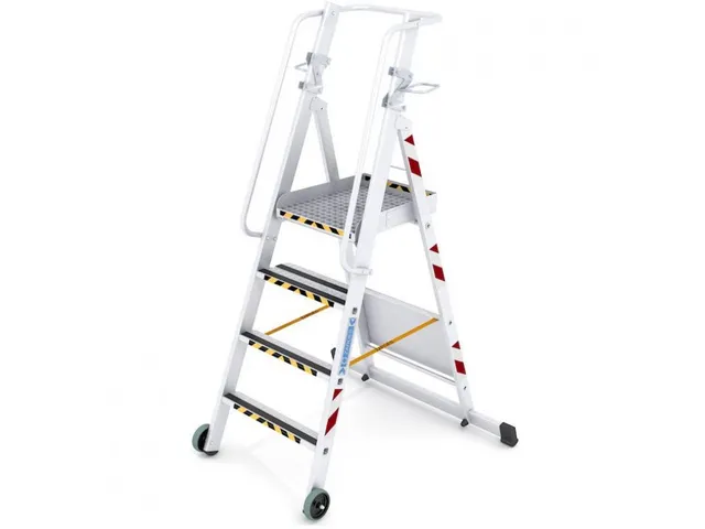 verrijdbare platformladder,bordes HxBxD 1350x500x450mm
