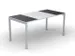 bureau HxBxD 750x1800x800mm blad zwart/wit rechthoekig 4-voeten wit
