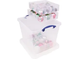 Opbergdoos 60 Liter Met Inzetbakje Transparant