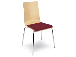 Houten Kuipstoel Zitschaal Beuken Stofbekleding Bordeaux 4 Stuks