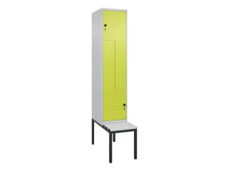 Z-garderobekast,HxBxD 2120x400x815mm,2vak,vak B 400mm,draaigrendel - 1