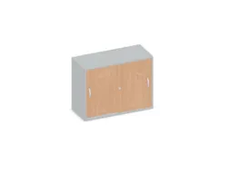 Schuifdeurkast 770x1000x430mm Romp Lichtgrijs Decor Front Beuken
