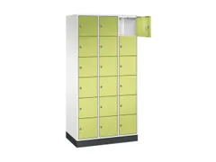 lockerkast,HxBxD 1950x920x500mm,3x6vakken,cil.-slot,sokkel