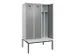 locker met bank,voor scheiding van kleding,HxBxD 2120x1200x815mm,3vak