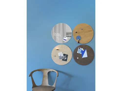 Glasmagneetbord Naga rond 45cm eiken
