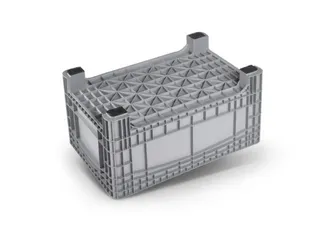 container met grote capaciteit,HxLxB 580x1200x800mm,354l,PE,grijs - 3