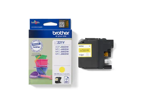 Inktcartridge Brother LC-221 geel