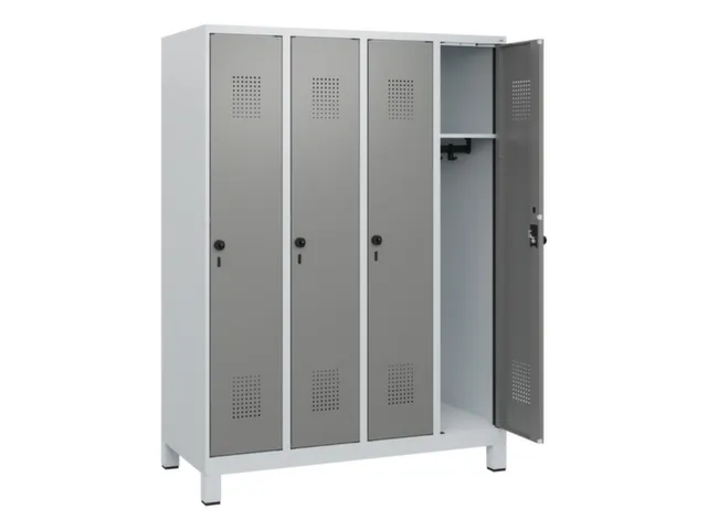 schoollocker,HxBxD 1630x1200x500mm,4vak,vak B 300mm,draaigrendel