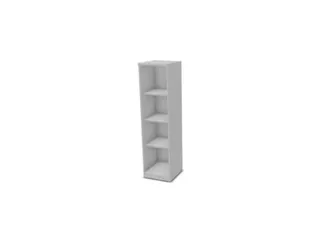 kantoorstelling,HxBxD 1545x400x445mm,MP-lichtgrijs - 2
