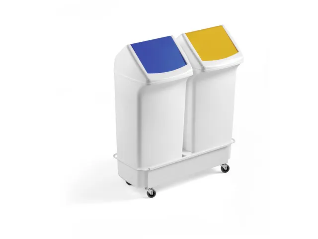 Durable Durabin 40 Liter SQUARE TROLLEY DUO