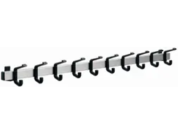 Wandkapstok L X D 1000X 120Mm 10Haken Aluminium/zwart